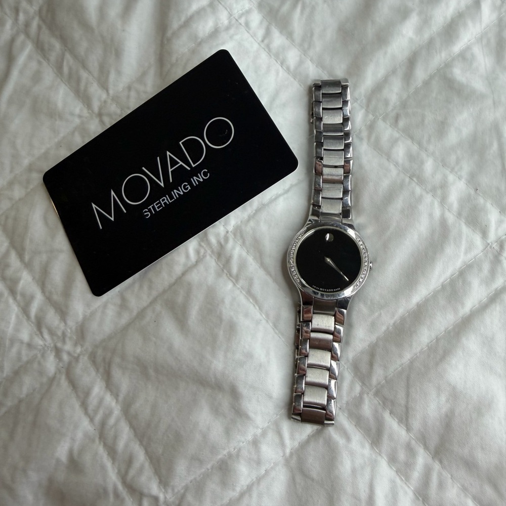 Authentic Movado Serio Watch Classic Minimalist Swiss Luxury + Certificate
